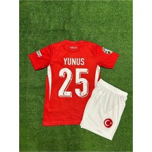 Türkiye Euro 2024 Yunus Akgün Iç Saha Çocuk Forması (Kırmızı)