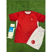 Türkiye Euro 2024 Isimsiz Çocuk Forması 4'lü Set (Red)