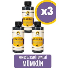 Pawdaz Kokusuz X3 Kedi Kumu Kokusu Giderici 3 Adet Aktif Karbonlu Kum Katkısı ile Kötü Kokuları Önler