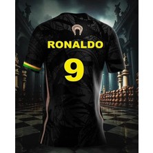 Brezilya Ronaldo 9 Özel Tasarım Futbol Forması Siyah