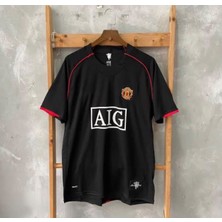 Manchester United Ronaldo 7 Retro Futbol Forması Siyah