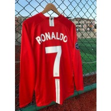 Manchesterr/unitedd 2008 Moskova Şampiyonlar Ligi Finali Cristiano Ronaldo Forması (Red)