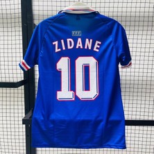 Fransa Millî Takımı Zidane 10 Retro Futbol Forması Mavi