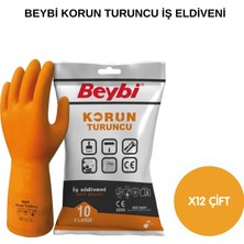 Beybi Arge Toptan Korun Turuncu Iş Eldiveni 12 Adet No 9.5