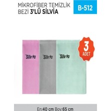 İnci Çelik Aksesuar Mikrofiber Temizlik Bezi 3lü Silvia (40*65)(SLV12)