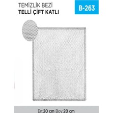 İnci Çelik Aksesuar Temizlik Bezi Telli Çift Katlı