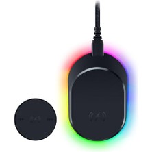 Tech Butiq Mouse Dock Pro ve Şarj Yuvası - Oyun Fareleri Için Manyetik Kablosuz Şarj, Hiperspeed 4k, 8 Rgb Aydınlatma, Siyah