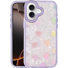 Kmrsfres Newface  Iphone 16 Lumi Desenli Kapak - Mor