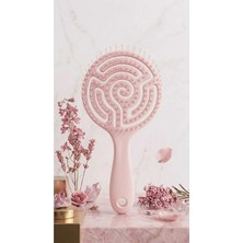 Invictus Design 3 Boyutlu Profesyonel Pembe Yuvarlak Kolay Tarama Saç Açma Tarak