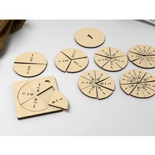 IdeaFabric Avelith Ahşap Kesir Öğretim Seti Montessori Matematik Materyali Çocuklar Için Kesir Öğretimi