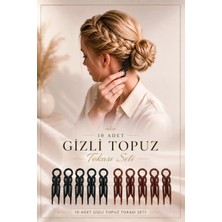 Invictus Design Kadın Siyah Kahverengi Gizli Topuz Tokası Saç Düzenleyici Saç U Pin Firkete Saç Çatalı ( 6 x 1,5 cm ) 10 Adet Set