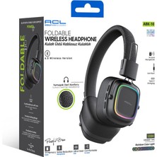 Acl Abk-10 Katlanabilir Bluetooth 6.0 Rgb Işıklı Kulak Üstü Kulaklık – Lüks Deri Başlık ve Güçlü Bas