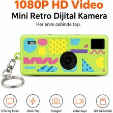 Ayers G6 Premium Thumb Mini Retro Dijital Kamera 1080P Hd Video Kayıtlı, 0.96 Inç Ekranlı, Dahili Flaşlı, Fotoğraf ve Video Çekimli, 128 GB Hafıza Kartı Destekli Anahtarlık Cep Kamerası