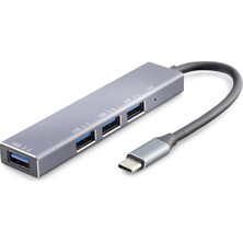 Zenviaa Type-C 3.0 Hub 4 Port 5 Gbps Gri HDX7043 ZNV2412