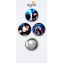 Eymi Design Stray Kids Karma Albüm Karma Versiyonu Changbin 3'lü Metal Rozet Seti 58MM Iğneli Buton Çanta Yaka Rozeti