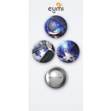 Eymi Design Nte Neverness To Everness Oyunu Daffodill Oyun Rozet 3'lü Metal Rozet Seti 58MM Iğneli Buton Çanta Yaka Rozeti