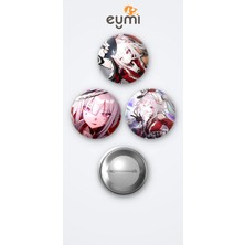 Eymi Design Honkai Star Rail Oyunu Sparxie Oyun 3'lü Metal Rozet Seti 58MM Iğneli Buton Çanta Yaka Rozeti