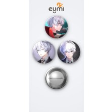Eymi Design Nte Neverness To Everness Oyunu Esper Zero Oyun Rozet 3'lü Metal Rozet Seti 58MM Iğneli Buton Çanta Yaka Rozeti