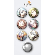 Eymi Design Witch Hat Atelier 6'lı Metal Rozet Seti 58MM Iğneli Buton Çanta Yaka Rozeti