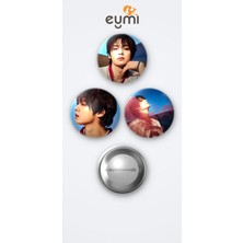 Eymi Design Stray Kids Karma Albüm Hooray Versiyonu Lee Know 3'lü Metal Rozet Seti 58MM Iğneli Buton Çanta Yaka Rozeti