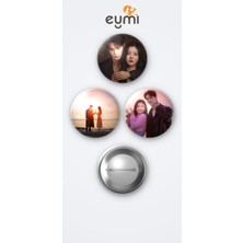 Eymi Design My Demon K-Draması 3'lü Metal Rozet Seti 58MM Iğneli Buton Çanta Yaka Rozeti