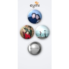 Eymi Design Goblin K-Draması Gong Yoo ve Kim Go-Eun 3'lü Metal Rozet Seti 58MM Iğneli Buton Çanta Yaka Rozeti