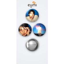 Eymi Design Stray Kids Karma Albüm Hooray Versiyonu In 3'lü Metal Rozet Seti 58MM Iğneli Buton Çanta Yaka Rozeti