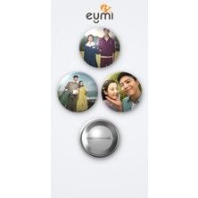 Eymi Design When Life Gives You Tangerines K-Draması 3'lü Metal Rozet Seti 58MM Iğneli Buton Çanta Yaka Rozeti