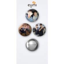 Eymi Design Bloodhounds Kore Draması 3'lü Metal Rozet Seti 58MM Iğneli Buton Çanta Yaka Rozeti