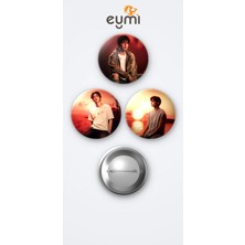 Eymi Design Txt The Star Chapter: Together Albüm 3'lü Metal Rozet Seti 58MM Iğneli Buton Çanta Yaka Rozeti