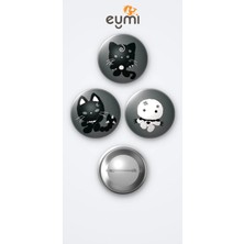 Eymi Design Aespa Kpop Grubu Lemonade Albüm 3'lü Metal Rozet Seti 58MM Iğneli Buton Çanta Yaka Rozeti