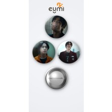 Eymi Design Weak Hero Class 2 K-Draması Geum Seongje 3'lü Metal Rozet Seti 58MM Iğneli Buton Çanta Yaka Rozeti