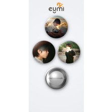 Eymi Design Stray Kids In Karma Albüm 3'lü Metal Rozet Seti 58MM Iğneli Buton Çanta Yaka Rozeti