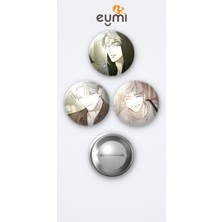 Eymi Design Nerd Project Luke Davis 3'lü Metal Rozet Seti 58MM Iğneli Buton Çanta Yaka Rozeti