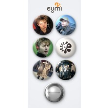 Eymi Design Cortis Kpop Grubu James ve Grubu Color Outside The Lines Albümü 6'lı Metal Rozet Seti 58MM Iğneli Buton Çanta Yaka Rozeti