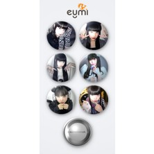 Eymi Design Phantom Siita Moka ve Rinka 6'lı Metal Rozet Seti 58MM Iğneli Buton Çanta Yaka Rozeti