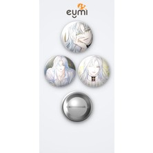 Eymi Design I Thought My Time Was Up! Mikhail Dohaverıon 3'lü Metal Rozet Seti 58MM Iğneli Buton Çanta Yaka Rozeti