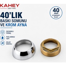 Kahey Mix Aç Kapa Batarya Kartuşu Baskı Somunu 4cm 40LIK+KROM Ayna