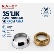 Kahey 35’lik 3.5cm Batarya Kartuşu Baskı Somunu+ Krom Ayna