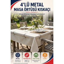 Open Home Concept 4'lü Metal Masa Örtüsü Kıskacı 1,5-2,5 cm Masa Kenarı Için Sabitleyici Kıskaç Seti 4 Adet Pratik Set