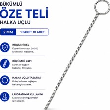 Labolist Bükümlü  Öze Teli Halka Uçlu  2 mm 1 Paket 10 Adet