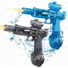 Nivego Nvg Elektrikli Su Tabancası Çocuk Oyuncak Su Tabancası Işıklı Sürekli Su Püskürtme Şarjlı Su Tanklı 3+ Yaş