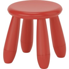 Ikea Mammut Kırmızı Çocuk Taburesi