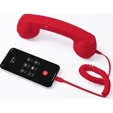 Type-C Portlu Retro Telefon Ahizesi (Kırmızı)