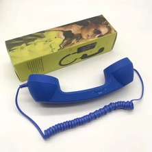 Type-C Portlu Retro Telefon Ahizesi (Mavi)