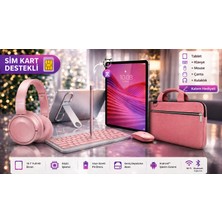Lenovo Tab 4gb/128 GB 10.1"inch(Sim Kart Destek'li) Tablet+Şeffaf Kılıf+Klavye ve Mouse+Kalem+Kulaklık+Taşıma Çantası