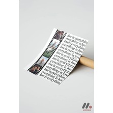 Modiwa Design Kişiye Özel Film Şeridi Love Posteri, Çerçevesiz Yüksek Kalite Duvar Afişi - Sevdiklerinize Özel Hediye