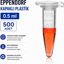 Labolist Eppendorf Kapaklı Plastik  0.5 ml - 500 Adet