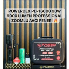 Powerdex PD-16000 90W 9000 Lümen Profesyonel Zoomlu Uzun Menzilli Avcı El Feneri LED Özellikli