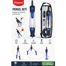 Artlantis Metal Pergel Seti 1 Adet Maped 538700 Technic Compact Profesyonel Pergel Çizim Proje Matematik Geometri Mimar Mühendis